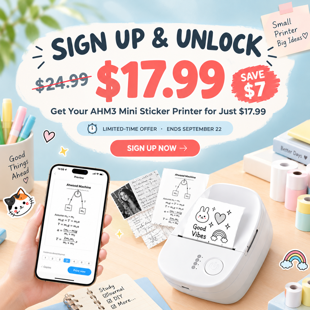 Save $7 on the XenGro AHM3 Portable Mini Printer – Get It for $17.99