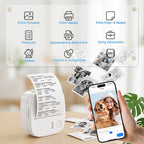 XenGro AHM3 Mini Sticker Printer for Kids – Portable Bluetooth Thermal Printer