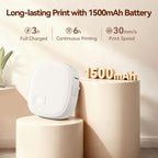 XenGro AH-P05 Mini Label Maker with rechargeable battery and long-lasting power for convenient everyday label printing.